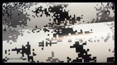 Пиксельный черно-белый камуфляж для авто